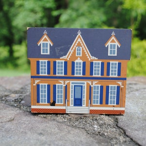 Vintage Faline Wooden House Building Cat&#39;s Meow Daughters of Painted Ladies Series Hall Cottage A