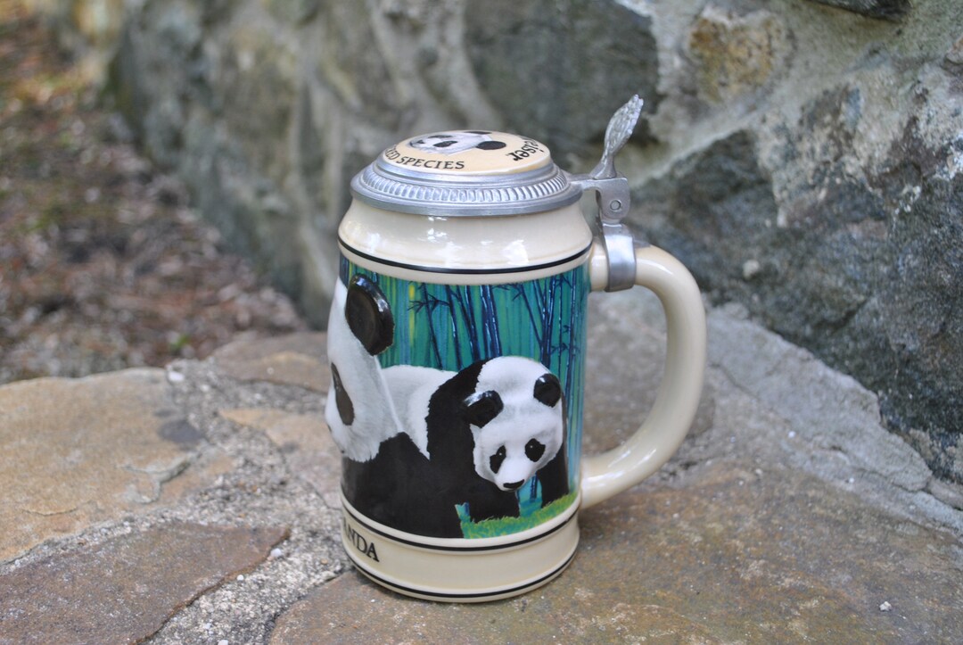 Giant Panda Budweiser Stein Endangered Species Barware Mug Beer