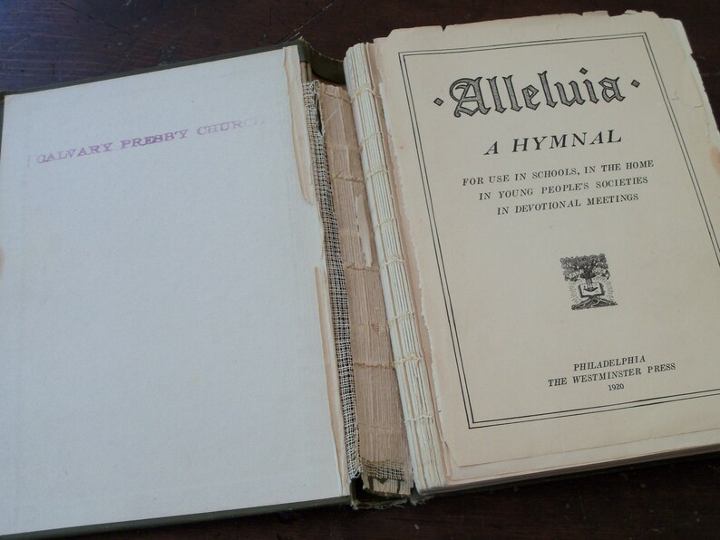 Antique Church Songs Music Book 1920 Prayer Hymnal - Etsy