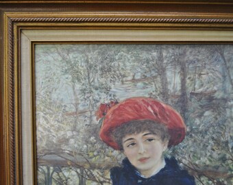 ピエール・オーギュスト・ルノワール 額入り大判プリント 二人の姉妹