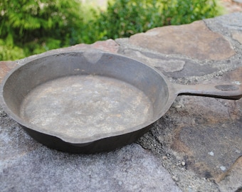 Vintage Gusseisen Geschicklichkeitspfanne Medium Küche Kochen Land dekor