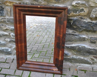 Beautiful Antique Wooden Mirror Huge Thick Wall Decor