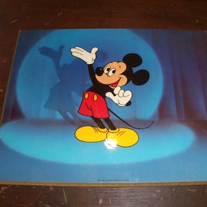 Vintage Mickey Mouse Wall Plaque Decor Disney Kids Children