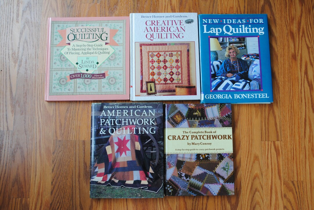 Set of 5 Vintage Hardcover Books Quilting Patchwork Blankets Etsy