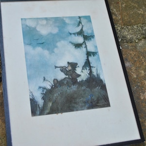 Hummel Print Boy Horn Wall Art Small Collectible Nature