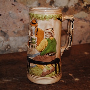 Vintage Ceramic Stein Barware Handmade Drinking Beer