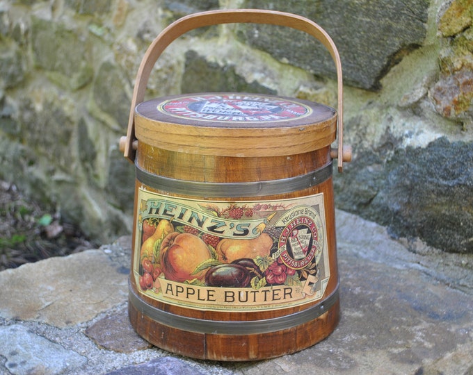 Rare Heinz Apple Butter Firkin Pittsburgh Kitchen Decor Farmhouse Country Etsy