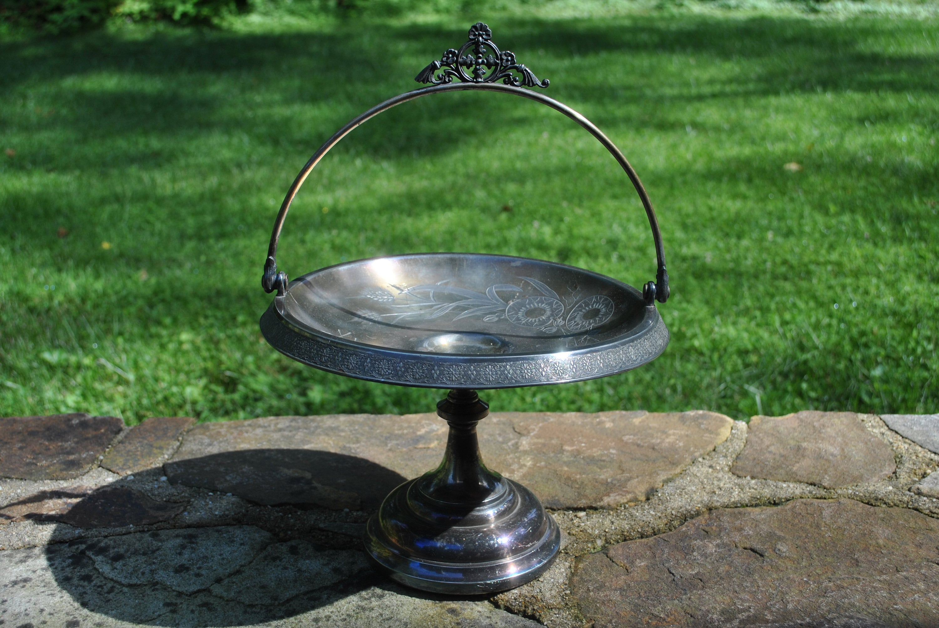 Antique Wedding Basket Quadruple Plate Simpson Hall Miller Etsy