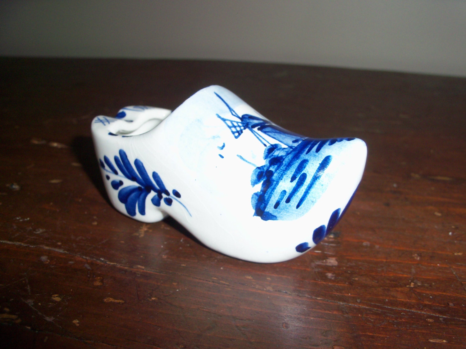 美オランダ キャニスター 靴の置物 デルフト陶器 E9X オランダ