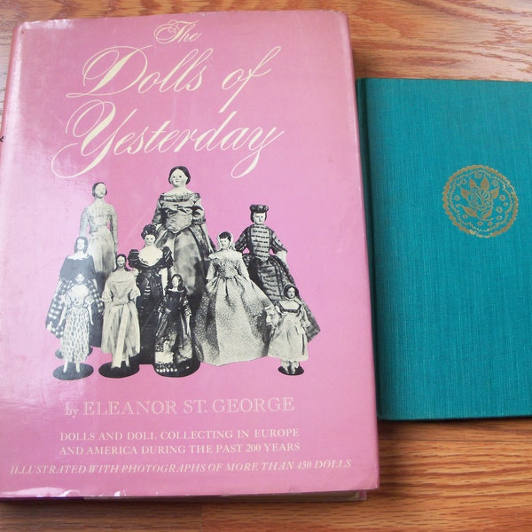 Vintage 1948 Large Coffee Table Book Hardcover Dolls of Yesterday Plus Kids Book Doll