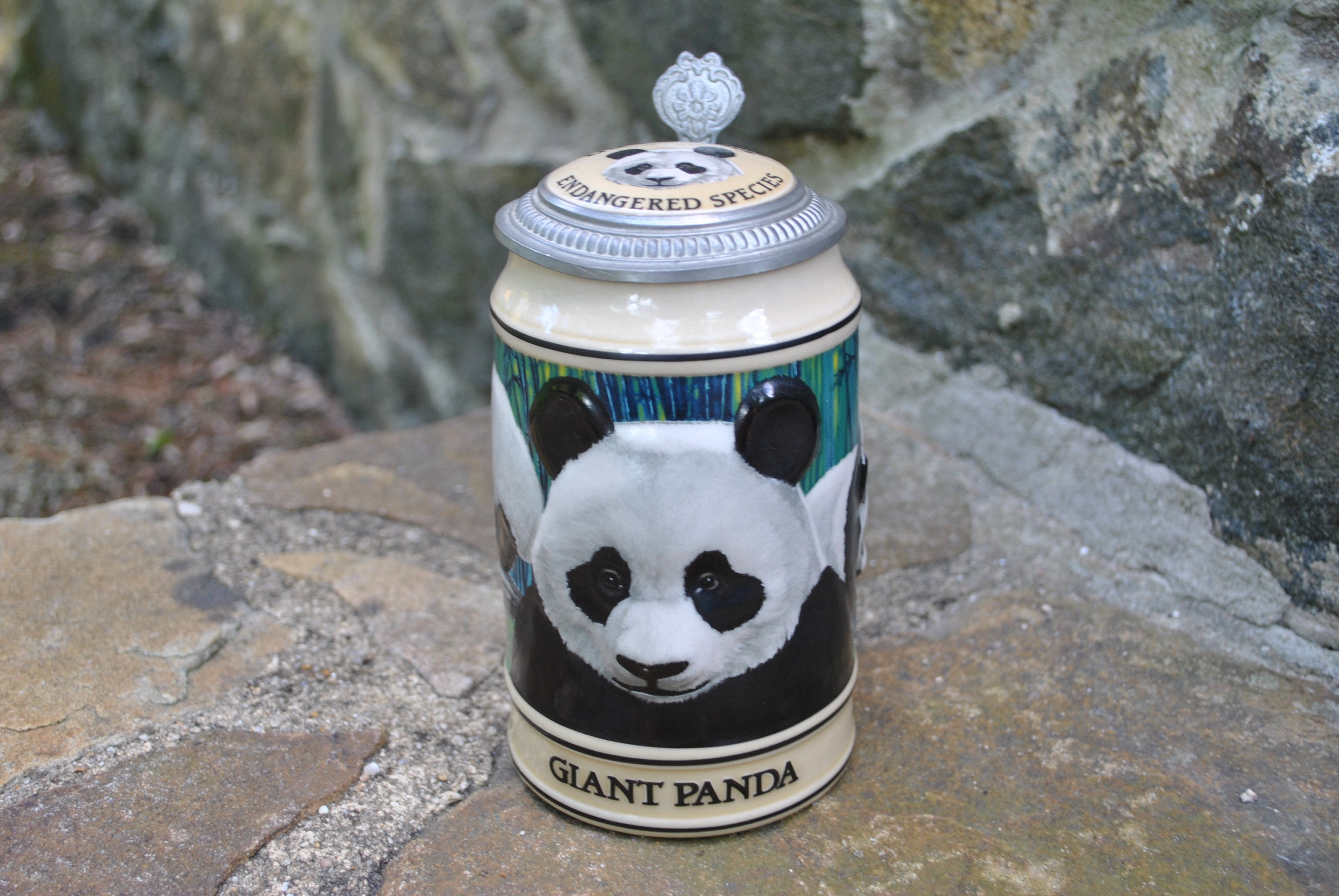 Giant Panda Budweiser Stein Endangered Species Barware Mug Beer