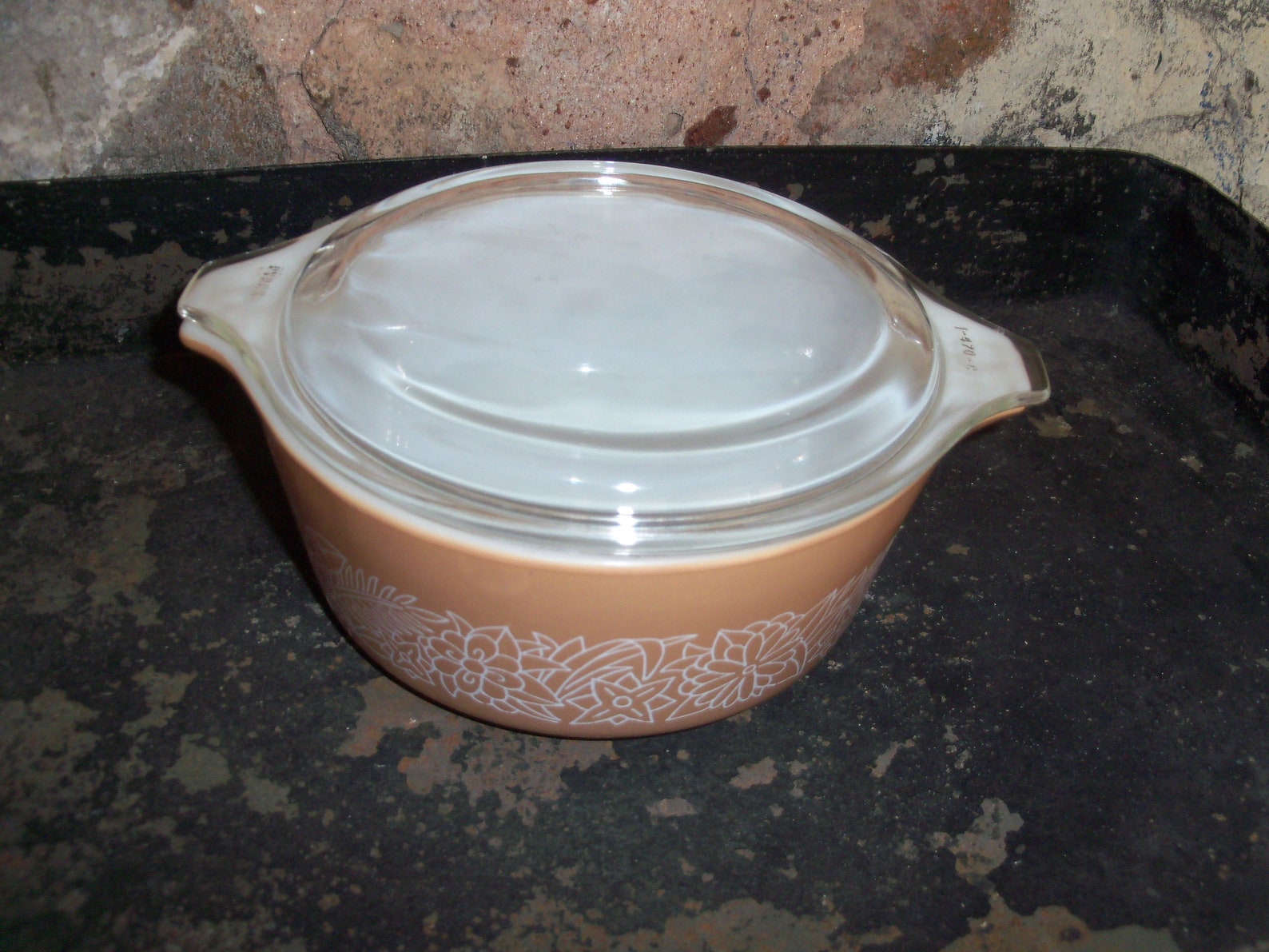 Vintage Pyrex Small to Medium Sized Woodland Covered Casserole Bowl ...