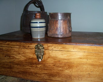 Vintage Wooden Chest Toolbox Box Trunk Display Piece