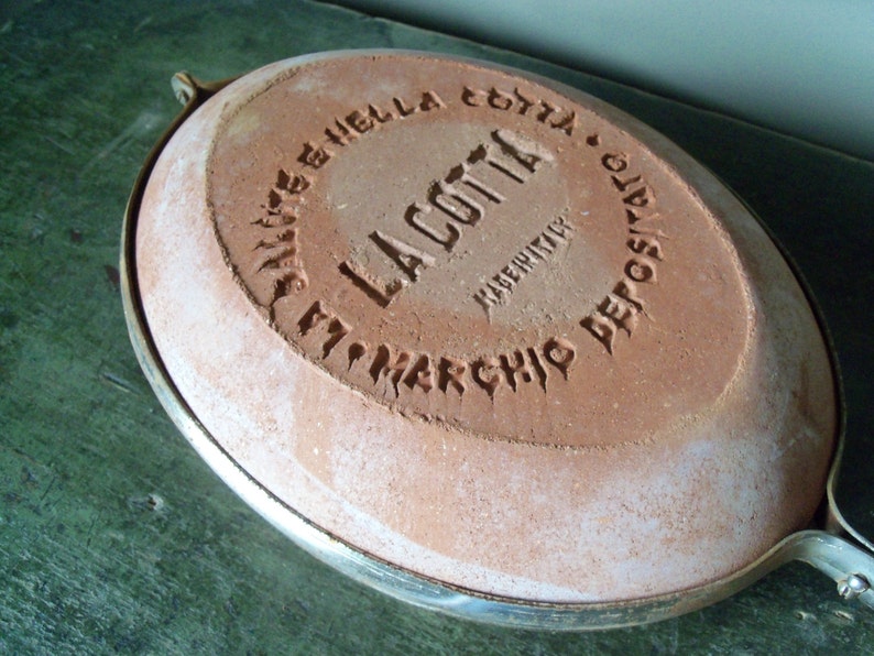 Vintage La Cotta Italy Stovetop Roaster Terra Cotta Etsy