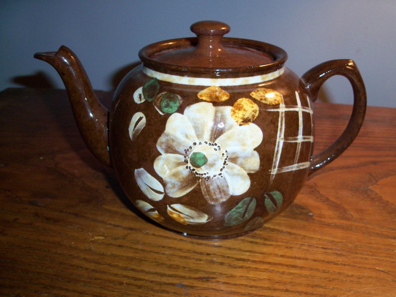 Vintage Handpainted Sadler England Ceramic Teapot Kettle Etsy