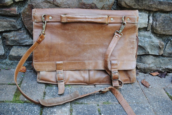 Vintage Français Cuir Messenger Bag Amiet Satchel - Etsy France