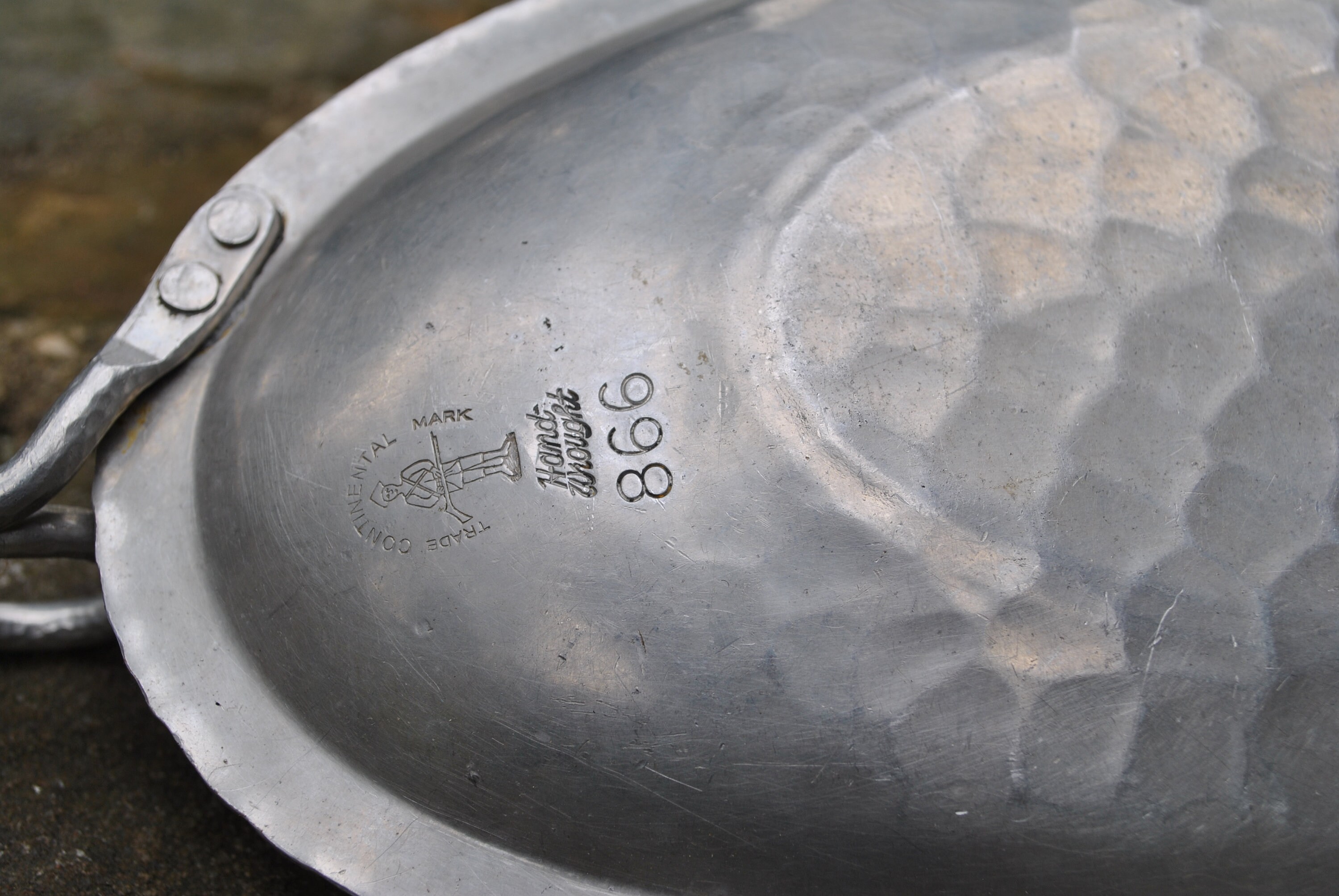 Trade Continental Mark Hand Wrought Aluminum Hammered Tray Trade Continental Mark Hand Wrought Aluminum Hammered Tray