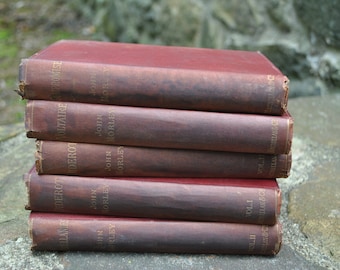 Antique John Morley Set of 5 Books Reading 1886