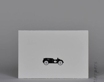 Zilveren loopauto