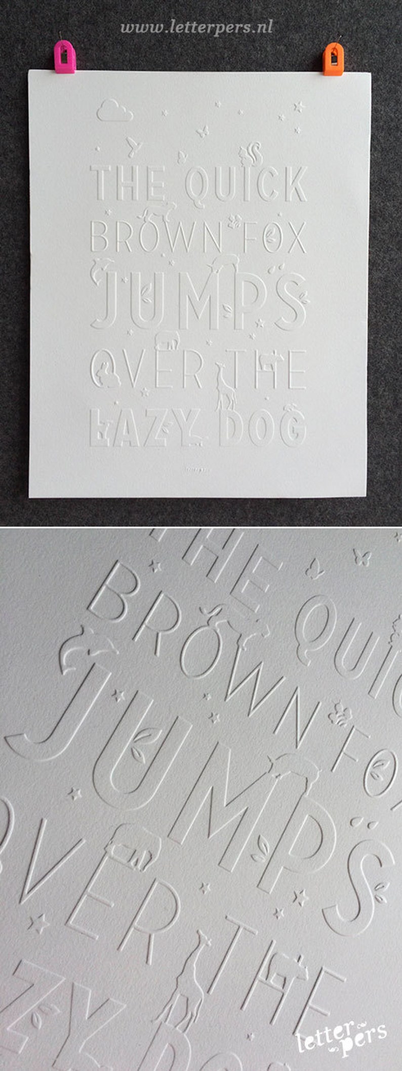 Letterpress Poster Pressed Without Ink Etsy