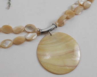 Vintage Halskette aus Perlmutt und 925er Silber mit mehreren Strängen