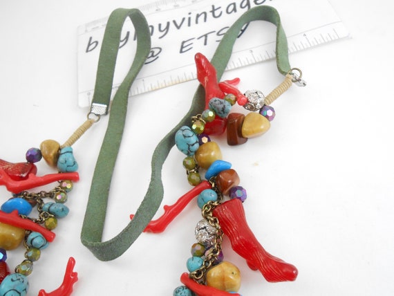 Teresa Goodall Mermaid Bead Necklace / Plastic co… - image 3