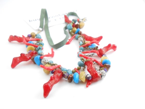 Teresa Goodall Mermaid Bead Necklace / Plastic co… - image 4