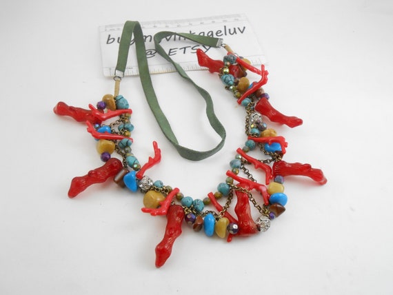 Teresa Goodall Mermaid Bead Necklace / Plastic co… - image 2