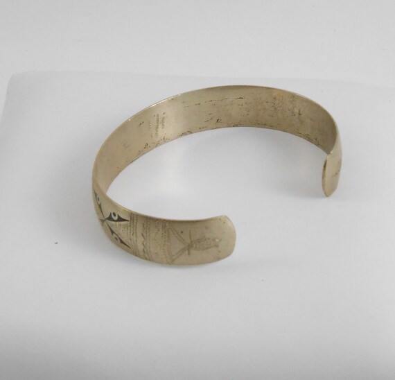 シルバー トライバル カフ ブレスレット ユニセックス - Etsy 日本