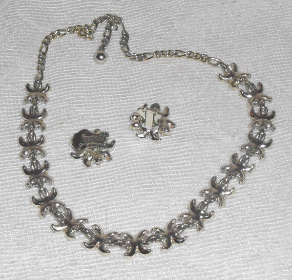 Vintage 1940 Bogoff Bogoff Rhodium Plated AB Rhin… - image 3