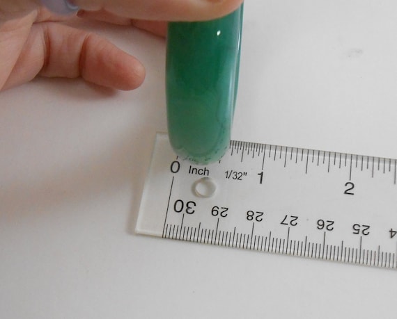 Green Agate bangle bracelet - image 5