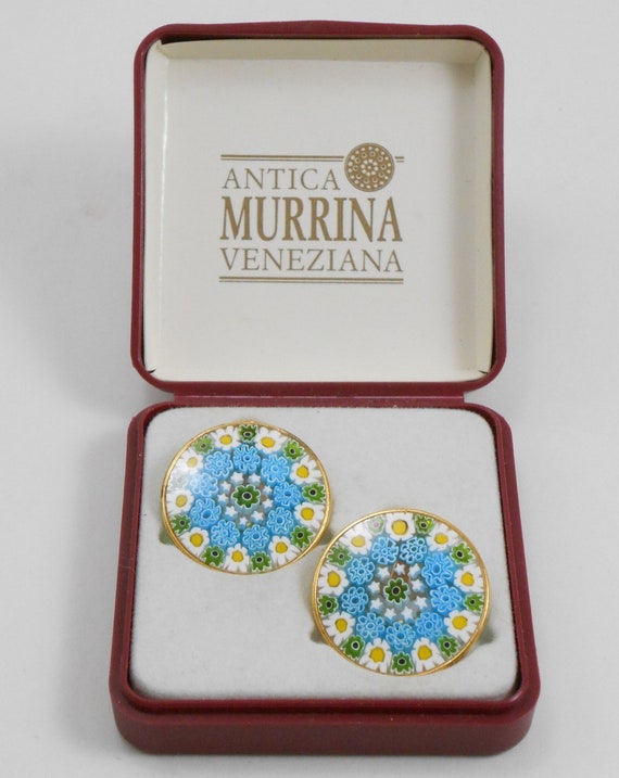 Vintage Antica Murrina Sterling Silver Murano Glass Millefiori Medallion  With Snake Chain Necklace Original Box - Etsy India