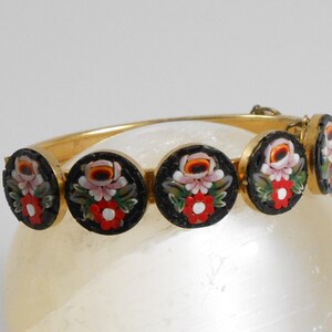 Micro Mosaic Mini Mosaic Floral Bangle Bracelet