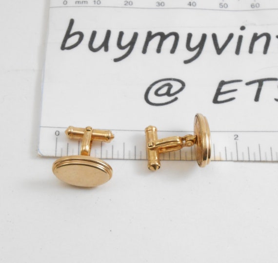 Boutons De Manchette Homme En Or 14k - 12.8 Grammes - Occasion - Pierre Rouge