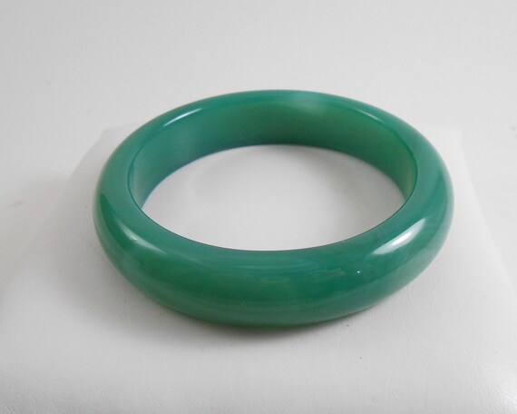Green Agate bangle bracelet - image 2
