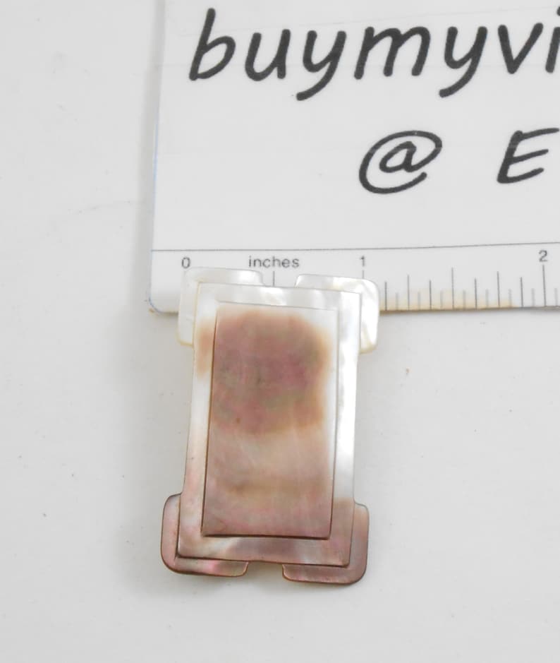Vintage 30s Mother Of Pearl Carved Rectangle Brooch Vintage Shell Brooch Jewelry Bar Brooch