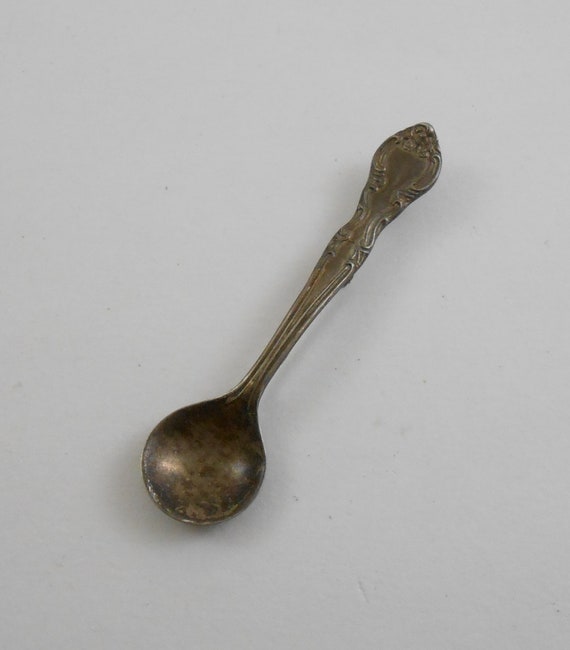 Sterling silver spoon brooch / Antique brooch