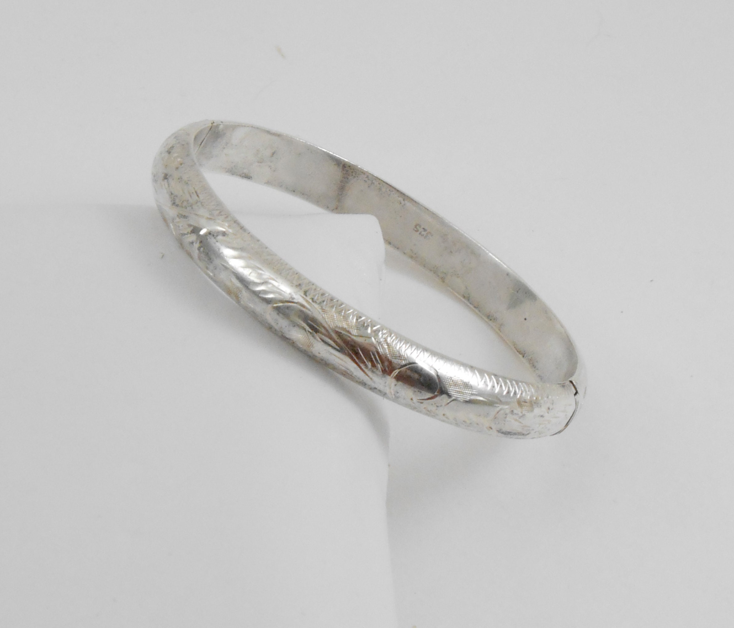 Silver Bangle - Etsy