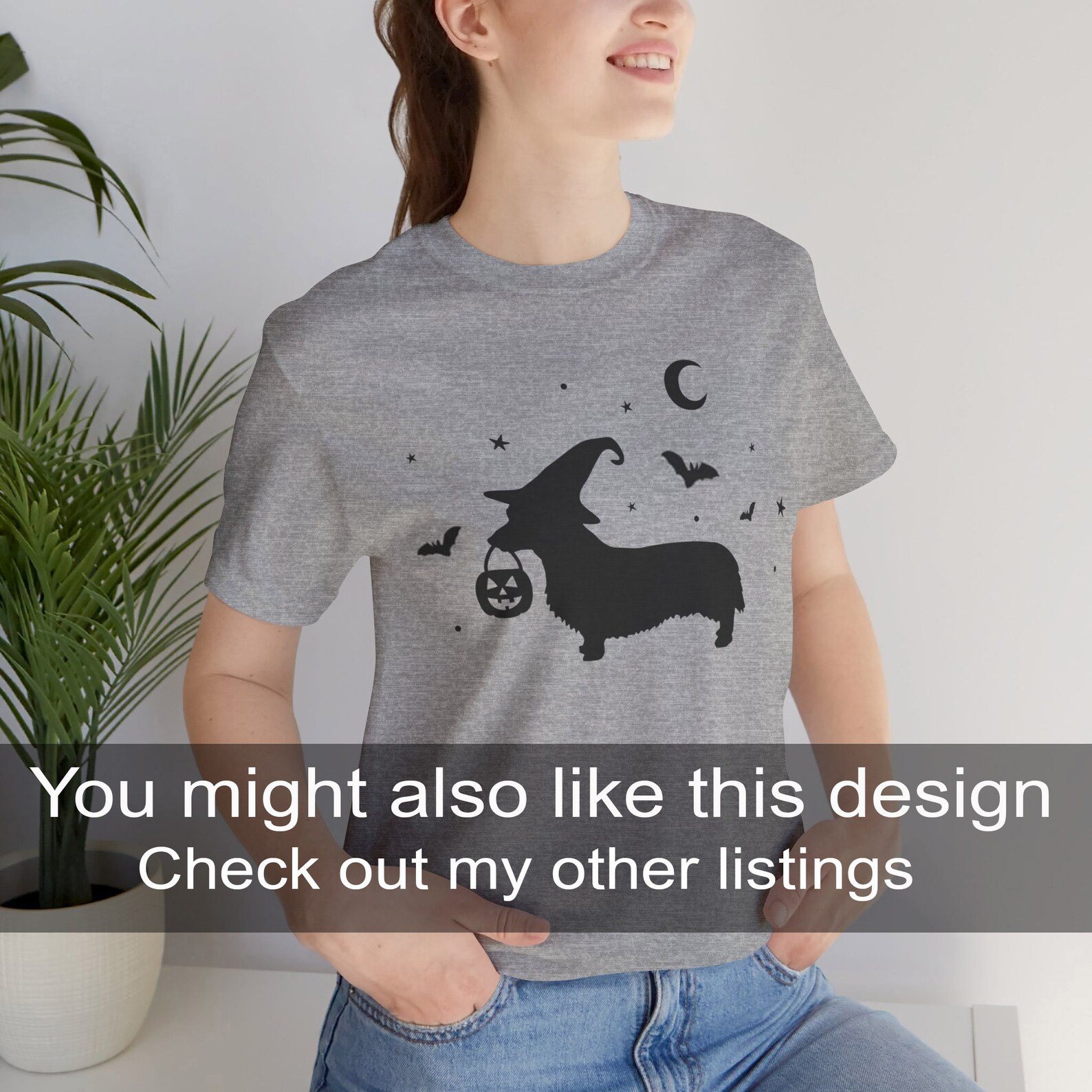 Dog Halloween SVG Corgi Spooky Witchy Shirt Graphic Silhouette | Cute ...