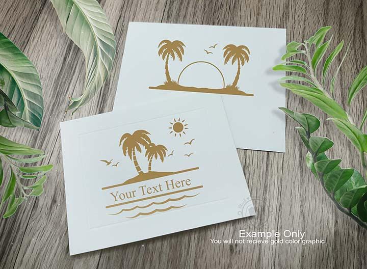 6 Palm Tree Split Frame SVG Bundle Cut File | Family Monogram Split ...