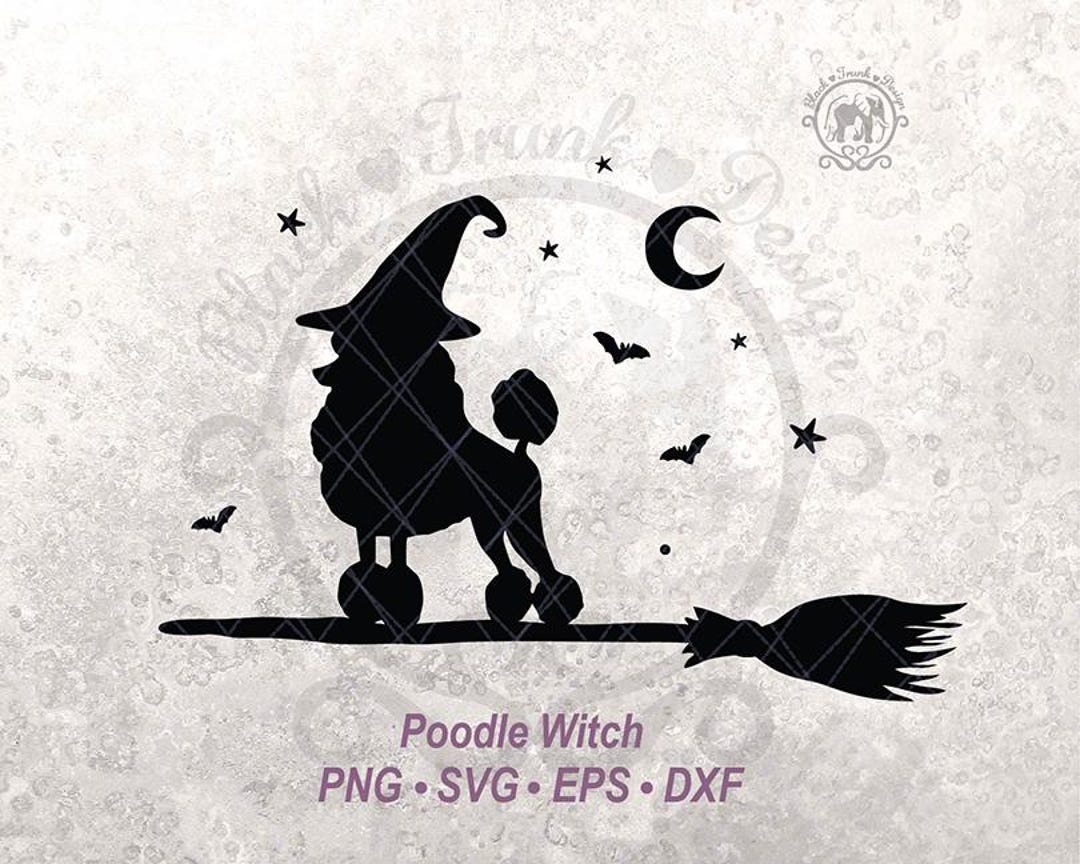 Dog Halloween SVG Spooky Poodle Witch Shirt Graphic | Cute Fall Season ...