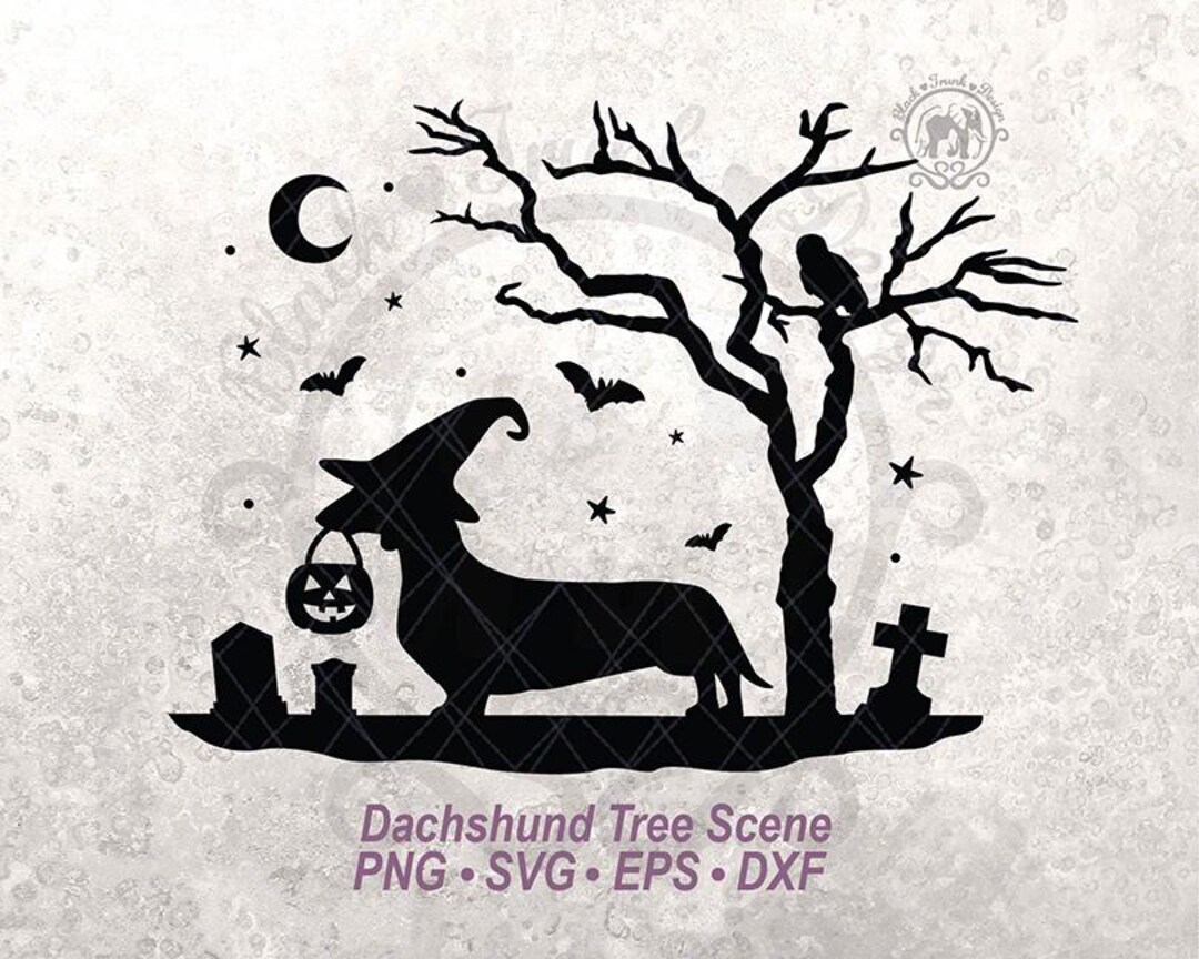 Dachshund Halloween SVG Clipart | Spooky Wiener Witchy Shirt Graphic ...