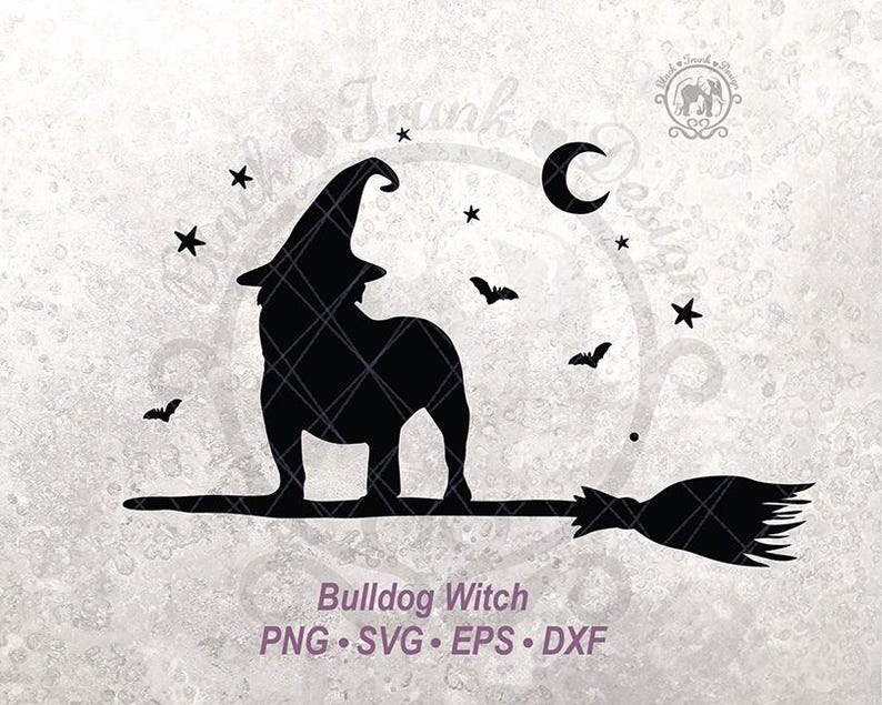Dog Halloween SVG Bulldog Spooky Witchy Shirt Graphic Silhouette | Cute ...