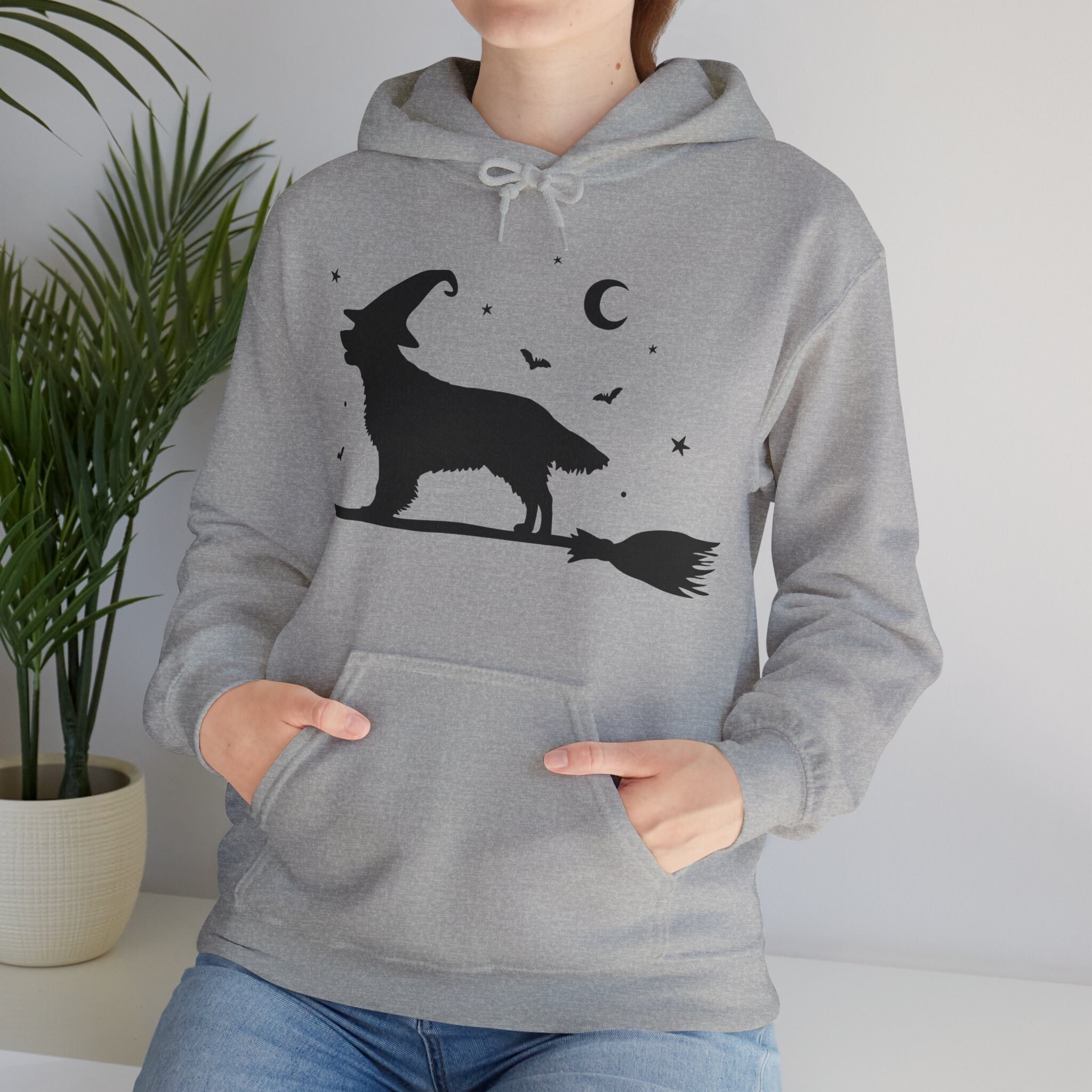 Dog Halloween SVG Spooky Golden Retriever Witch on Broom Shirt Graphic ...