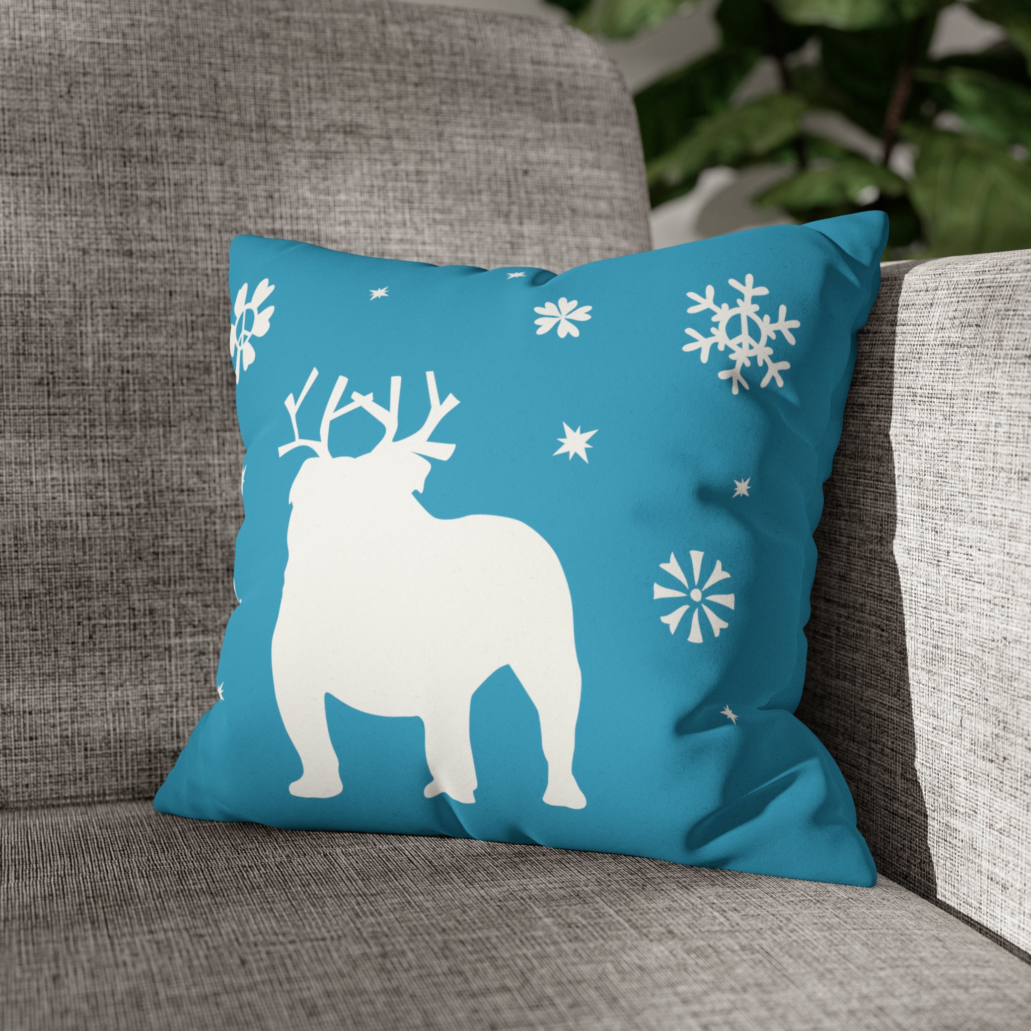 Christmas Bulldog SVG Snowflake Scene Antler Dog Winter Shirt Christmas ...
