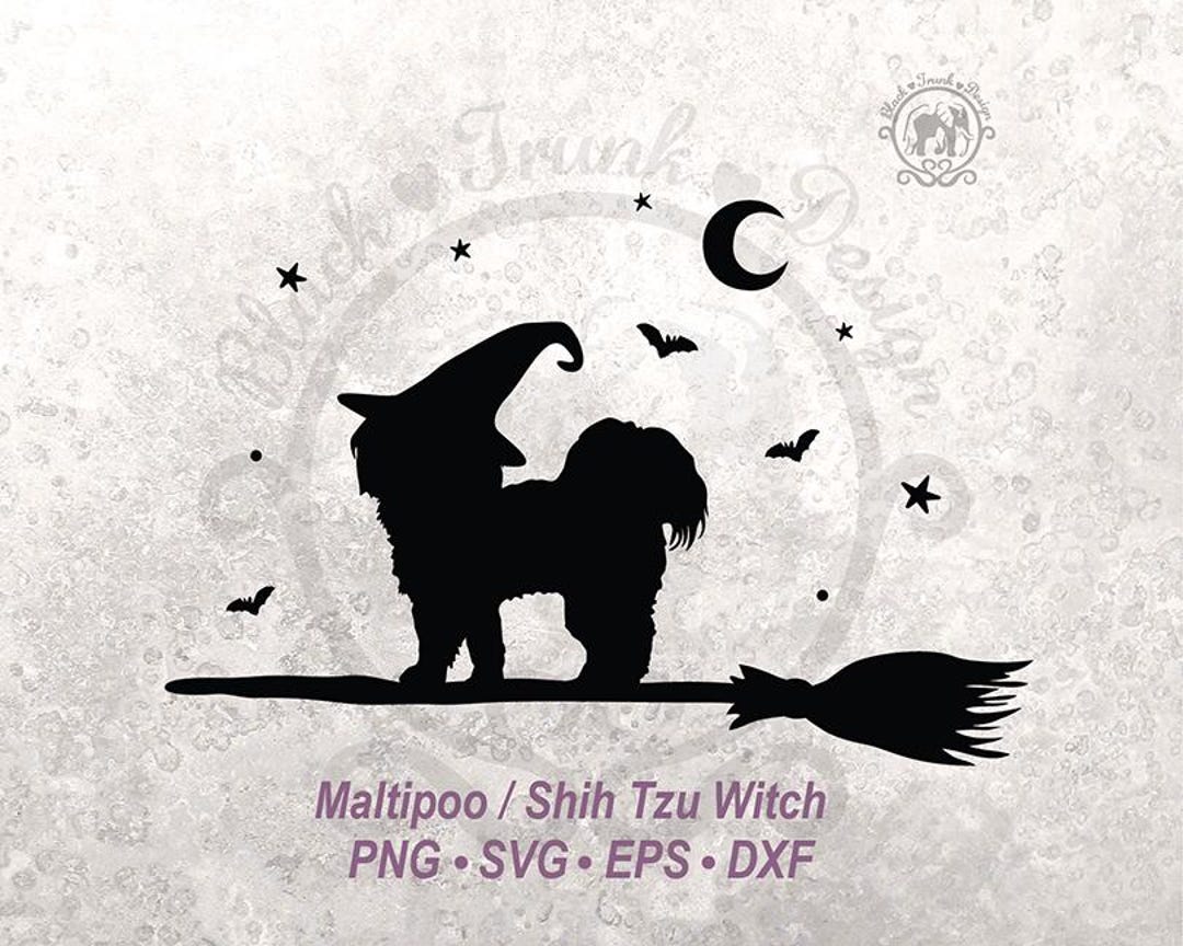Maltipoo SVG Clipart | Spooky Halloween Witchy Poodle Mix Shirt Graphic ...