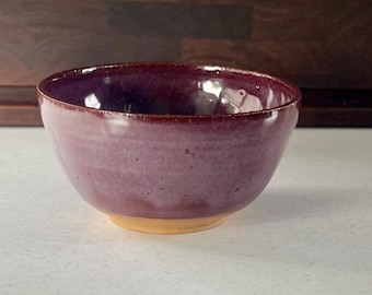 Ciotola per snack in ceramica viola fatta a mano / Piccola ciotola in terracotta / Gres lavorato al tornio
