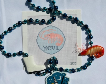 MCVL Shrimp Needlepoint Canvas