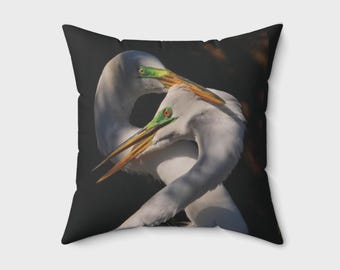 Snowy Egret 2 Pillow Set of 2