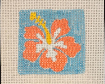 Hibiscus Needlepoint Canvas